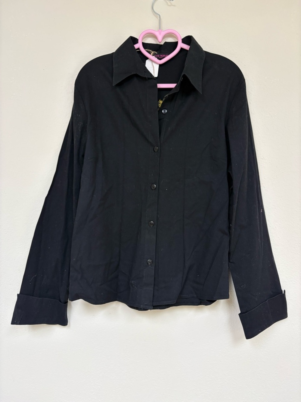 🖤Pure Design Y2K Classic Black Button-Up Shirt🖤